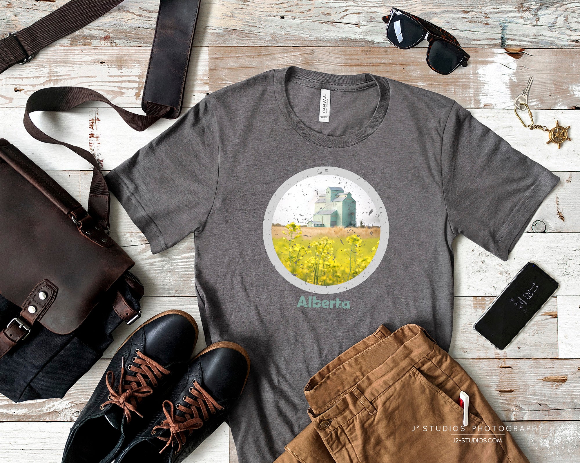 Alberta Prairies Mens Unisex Retro T-Shirt