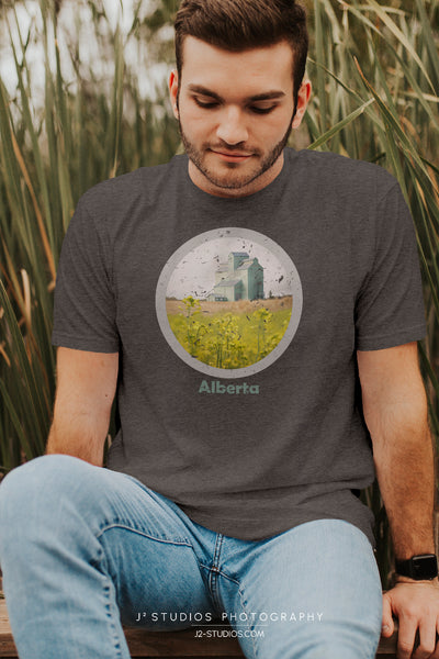 Alberta Prairies Mens Unisex Retro T-Shirt