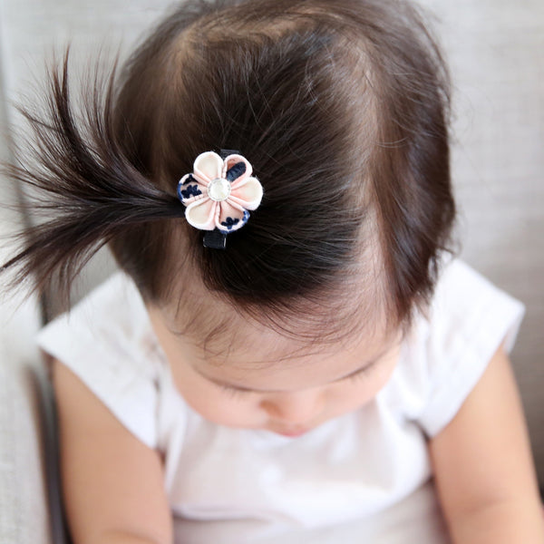 Fabric Flower Hair Clips