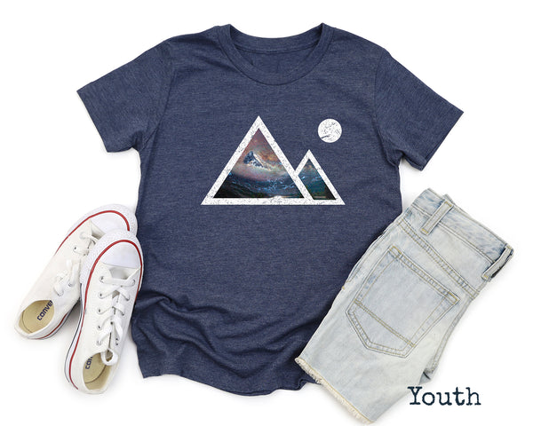 Explore the Mountains Childrens Retro T-Shirt